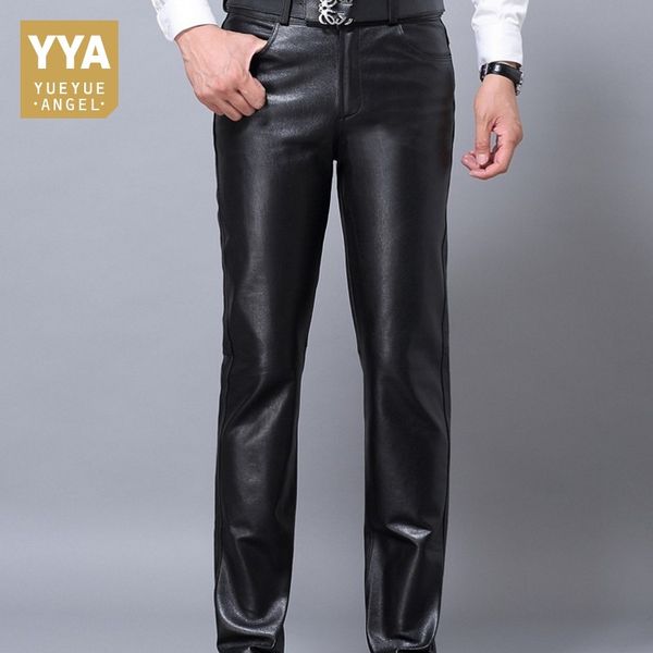 Compre Marca Para Hombre De Piel De Oveja Pantalones De Cuero Real