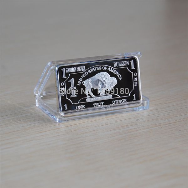 

50pcs/lot 1oz "american buffalo" german silver bullion art bar