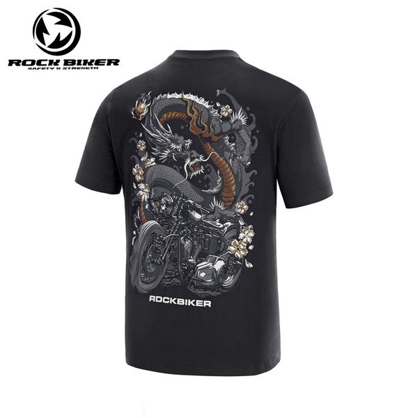 

rock biker summer motorcycle t-shirt mens punk motorbike & dragon racing tatoo tee shirt bikers riders t shirt runway sports