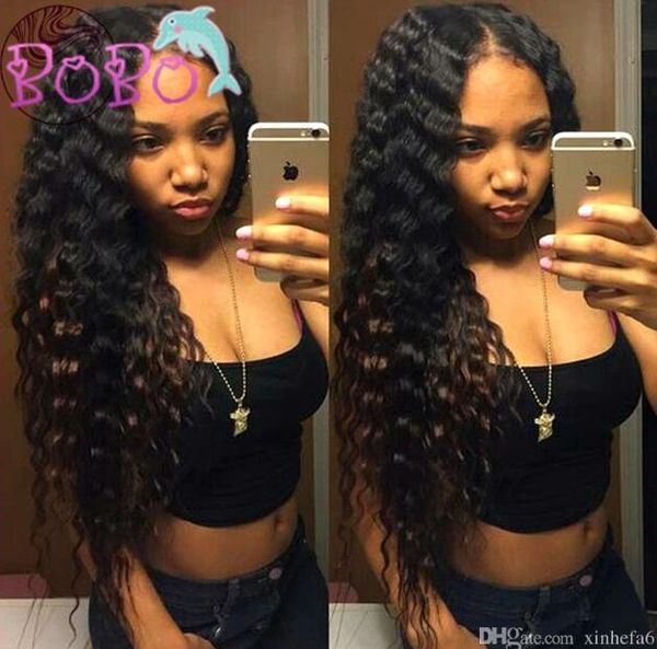 Brazilian Full Lace Wigs With Baby Hair Water Wave Remy Hair Lace