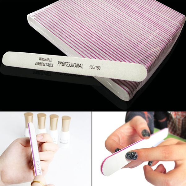

nail art sanding files polish block buffer durable manicure tools white