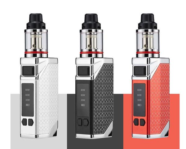 

Новый box mod Vape mods 30-60-80w Vapor starter kit с цифровым дисплеем батарея 2200 мАч и большие испарители