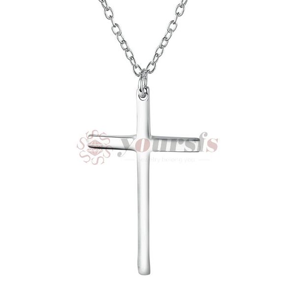 

yoursfs fashion women/men jewelry wholesale trendy gold plating cross pendant necklace punk style ing, Silver