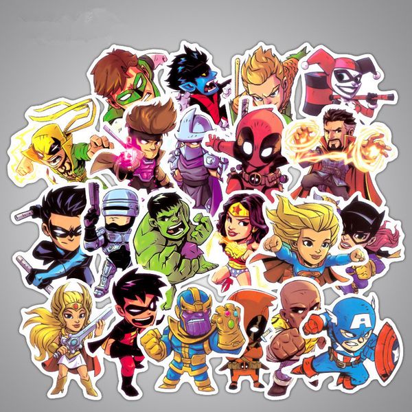 

50pc lot marvel anime cla ic ticker toy for lap kateboard luggage decal decor funny iron man piderman ticker for kid car ticker