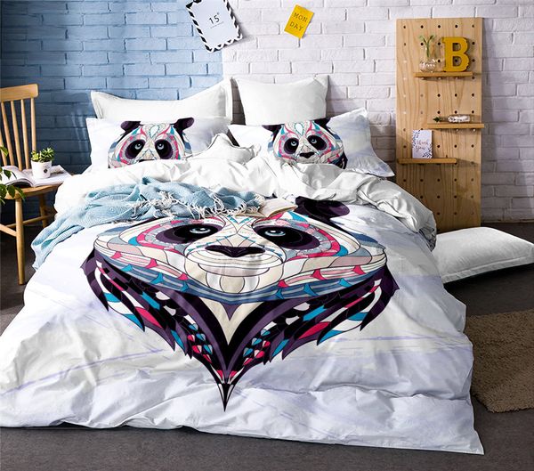 

panda bedding set watercolor printed duvet cover wildlife animal bed sets for teens kids 3pcs double bedclothes
