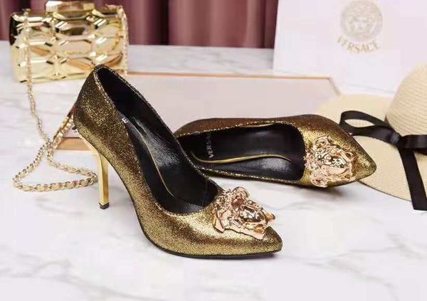 

Sale ver ae luxury brand women pump genuine leather medu a 10cm and 6cm fa hion women high heel hoe