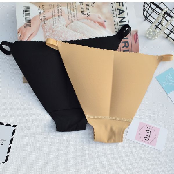 

#313 wholesale women's underwear lingerie low rise padded butt lifters bikini seamless underpants panties ing, Black;pink