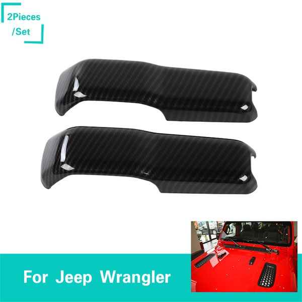 Abs Carbon Fiber Hood Decorative Cover Decoration Cover Fit Jeep Wrangler Jl 2018 Auto Interior Accessories Car Interior Mirror Accessories Car