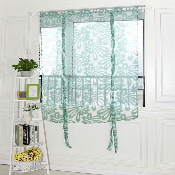 

1 pcs kitchen short curtains sling cut flowers door window curtain drape panel sheer scarf valances home decor