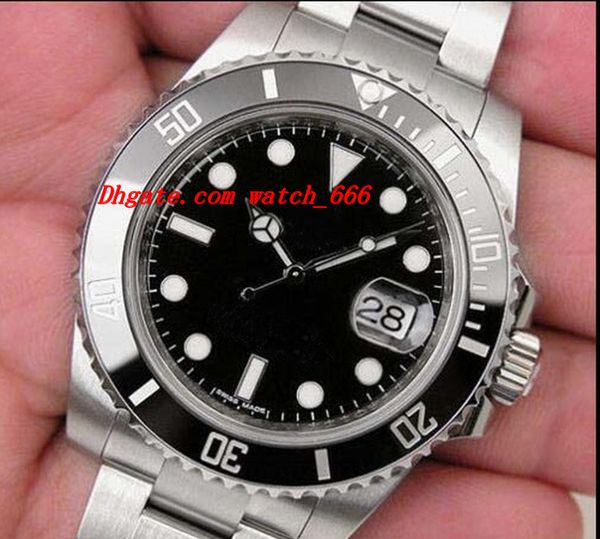 

luxury wristwatch box/papers new mens ceramic bezel 116610 bracelet mechanical automatic mens watches men's watch ing, Slivery;brown