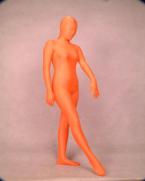 

china wholesale orange full body spandex/lycra bodysuit cos costumes zentai, Black