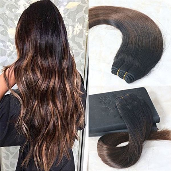

human hair extensions balayage color natural black ombre chocolates brown real human hair double weft balayage hair bundles
