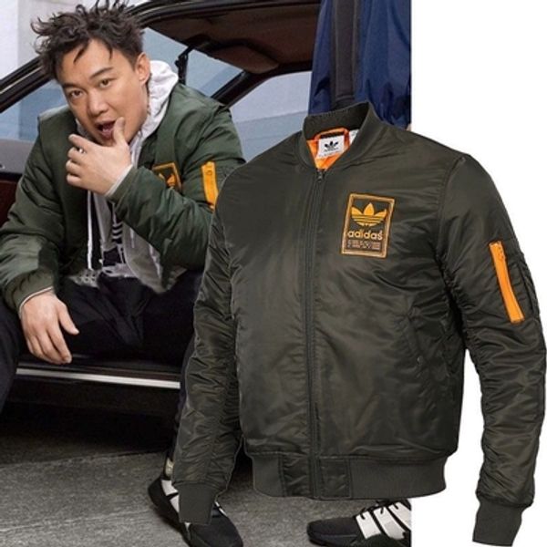 

Fa hion winter jacket coat olid color de igner men jacket with branded letter men luxury down coat long leeve outwear clothing, Black;brown