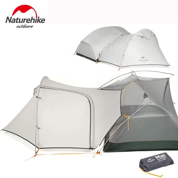 

naturehike 2 person tent ultralight outdoor camping tent waterproof 20d nylon fabic 3 season tourism hiking tents with mat
