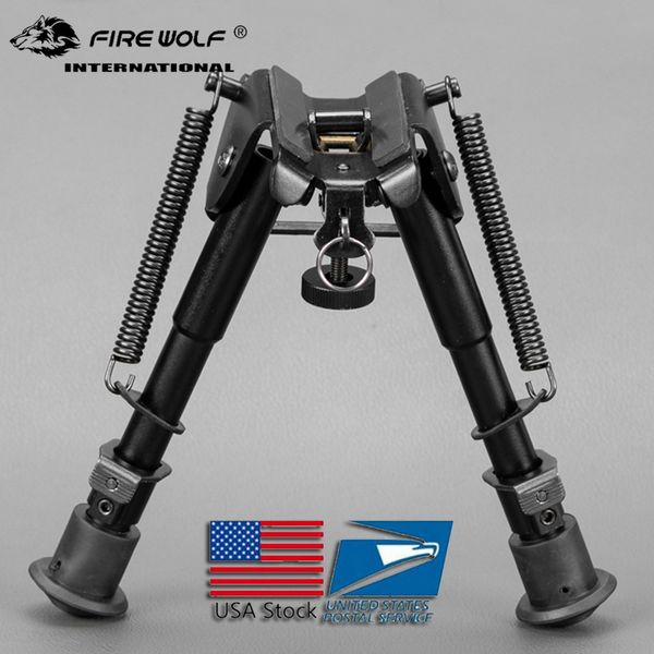 

2018 New 6"-9" Style Tactical Bipod 5 Levels Adjustable Spring Loaded Legs for hunting