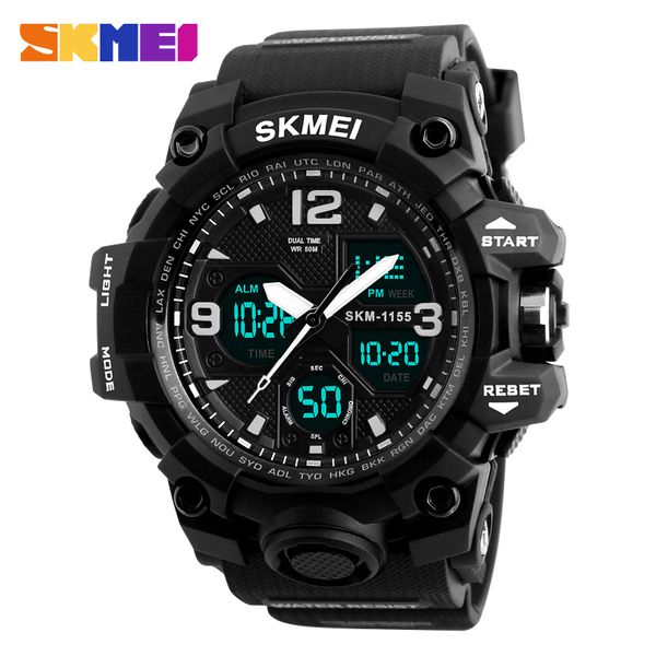 

2017 sport watch men skmei men's analog quartz digital led electronic watch male clock for man relogio masculino, Slivery;brown
