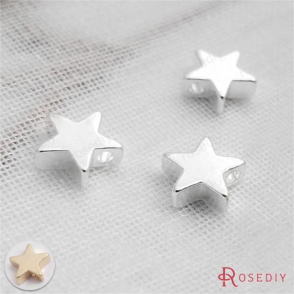 

30619)50pcs 8mm,height 2.8mm silver color plated brass smcharms pendants diy jewelry findings accessories wholesale, Bronze;silver
