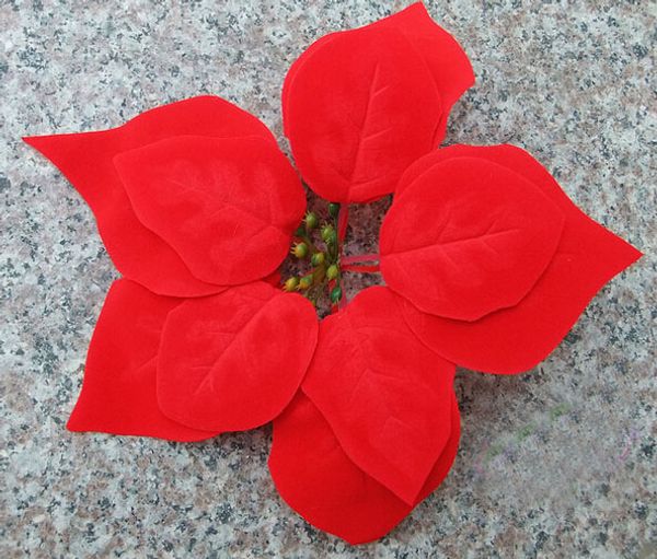 Fiori artificiali nostrani Fiori di seta Capolini di Natale stella di Natale Rosso