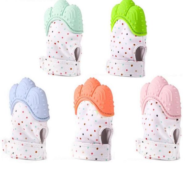 

silicone baby teether pacifier glove natural thumb sound teething chewable nursing beads child give up sucking fingers