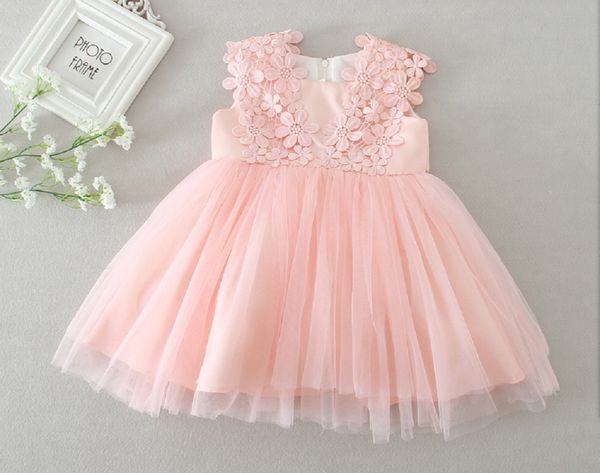 

baby girsl dress christening baptism gowns flower girl dress, White