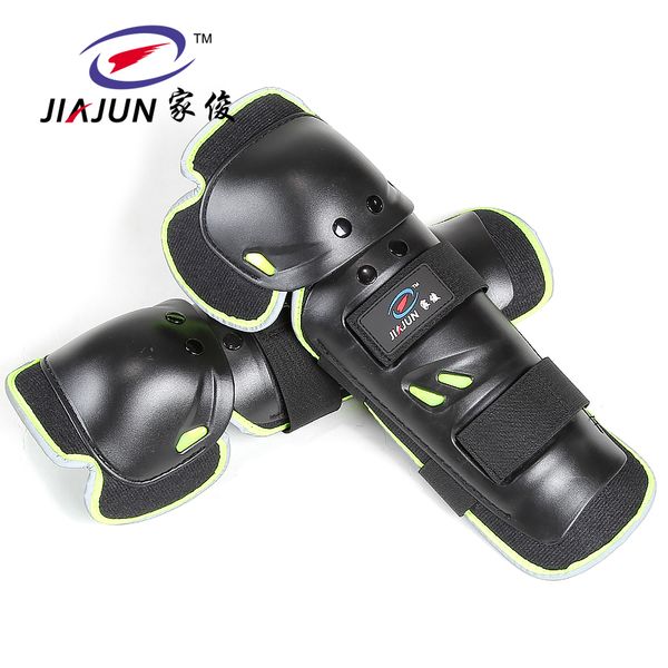 

new 4pcs/set elbow & knee pads guards protective gear motorcycle biker motocross racing protector outdoor sport protection jj010, Black;gray