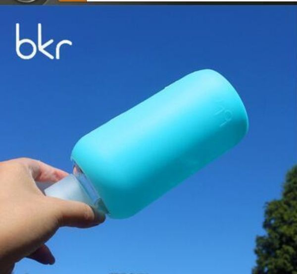 

New bkr gla bottle with ilion cloth pocket color gla water bottle port bottle travel high quality