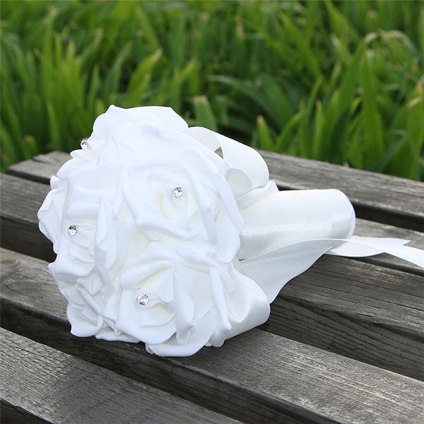 

красный розовый свадебные свадебный букет красочные свадебные украшения искусственные невесты цветок жемчуг бусы невесты холдинг цветы cpa15