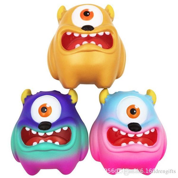 

toy squish ycartoon big mouth monster squishy big eyes rising squeeze soft stretch scented kids toys t145