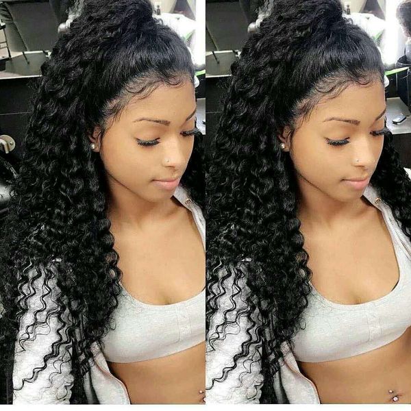 

24" ribbon wrap ponytail hair extension one piece hairpiece human hair binding pony tail clip in hair extensions for girl lady woman, Black