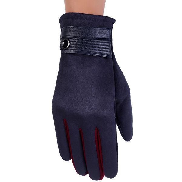 

2016 mens winter warm gloves male full finger smartphone touch screen cashmere exercise gloves mittens good-looking, Blue;gray