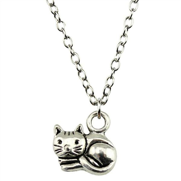 

wysiwyg 5 штук металлические цепи ожерелья подвески ручной работы ожерелье мужчины кошка 15x13mm n2-b10259, Silver