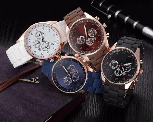 

RMN Fashion Popular Top Brand Men's Sport Watches Soft Silicone Band Date Calendar Quality Japan Quartz Wrist Watch Relogio Masculino