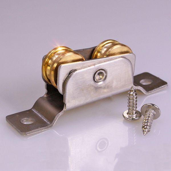 

2 pics furniture caster plastic steel sliding door pulley cabinet wardrobe wheel window roller household hardware repari part