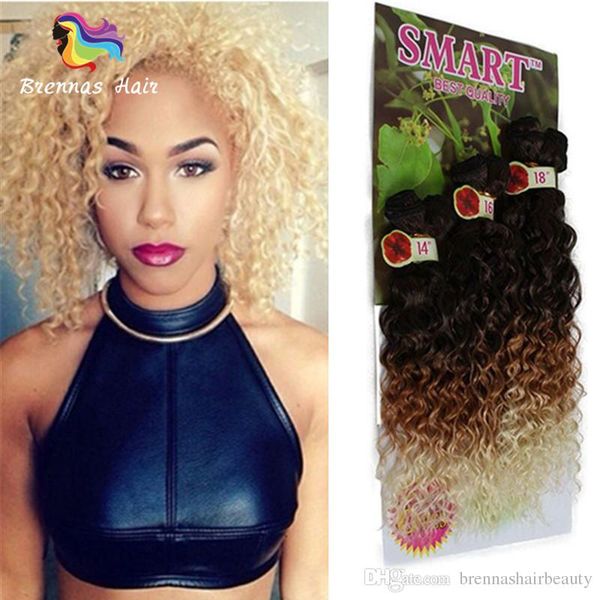 2019 Wholesale Synthetic Hair Extensions One Head Ombre Sew In