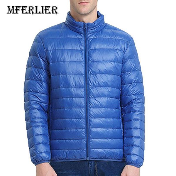 

mferlier 2018 autumn winter 5xl 6xl 7xl parka men 8xl 9xl large size weight 160kg long sleeve navy blue red jackets men 6 colors, Black