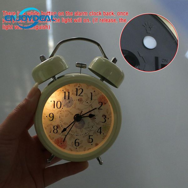 Satin Al Retro Pisirme Boya Dilsiz Sessiz Yuvarlak Calar Saat