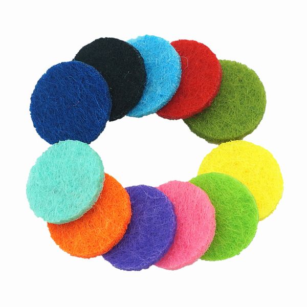 

15mm fit 20mm locket colorful aromatherapy felt pads jewelry findings mix color pads fit for essential oil diffuser locket, Bronze;silver