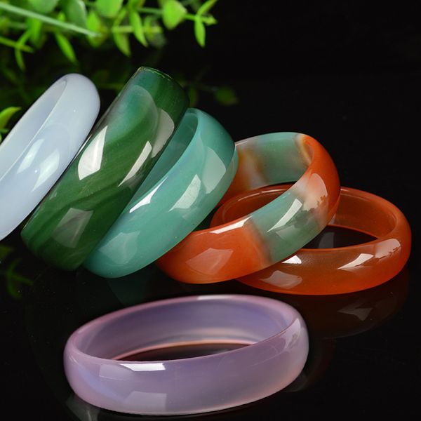 

42-48mm natural green agate bangles for children, Golden;silver