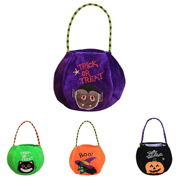 

halloween decoration props children portable pumpkin bag stereo candy bag non-woven grimace gift halloween prop 2018 j3