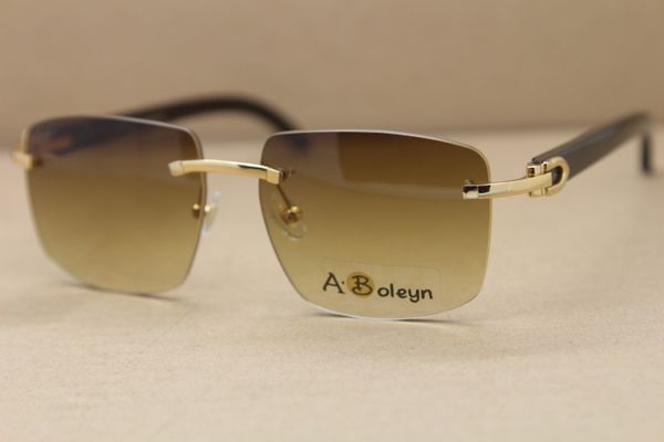 

2017 new rimle t8300816 black buffalo horn ungla e men ungla e brand de igner with logo and box frame ize 54 18 140mm