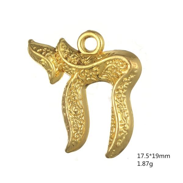 

gold color chai religious jewelry accessory charms other customized jewelry, Bronze;silver