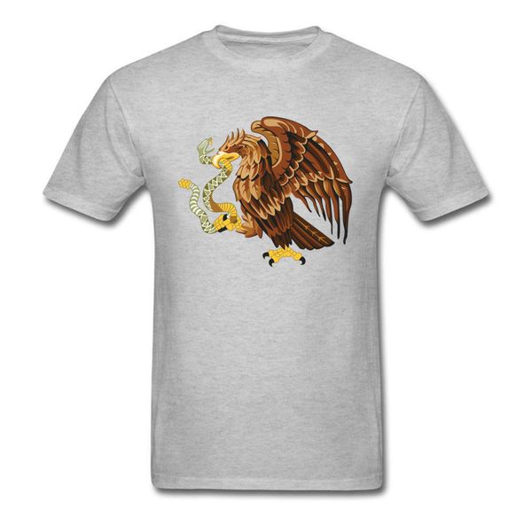 Golden Eagle With Snake Cartoon Print Men Tee Shirt Cotton Soft T Shirt Short Sleeve Faddish Summer Grey Clothes Online Shirts T Shirt Design Online