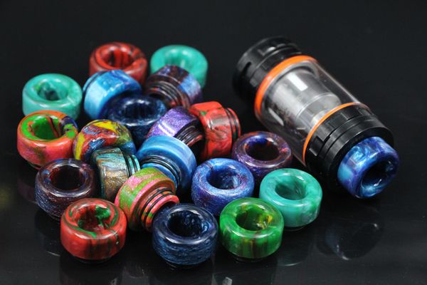 810 Drip Tips in resina epossidica Bocchino corto colorato a foro largo per TFV8 TFV12 Big Baby con confezione al dettaglio