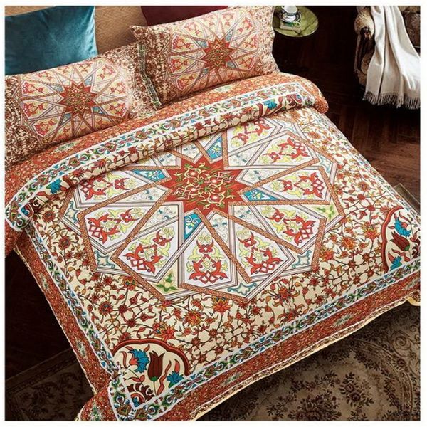 

bohemian 3d comforter bedding sets mandala duvet cover set winter bedsheet pillowcase king size bedlinen bedspread safflower