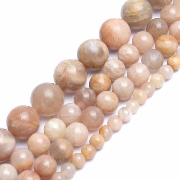 

8mm pick size4 .6.8 .10mm natural pretty sun stone round loose beads 15.5"/strand for jewelry making, Black