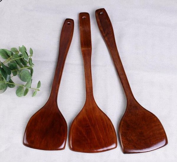 Talheres para casa novos torneadores de madeira natural com cabo longo não stickt pote cozinhar fritar ovo bife peixe utensílios de cozinha acessórios de cozinha kd1