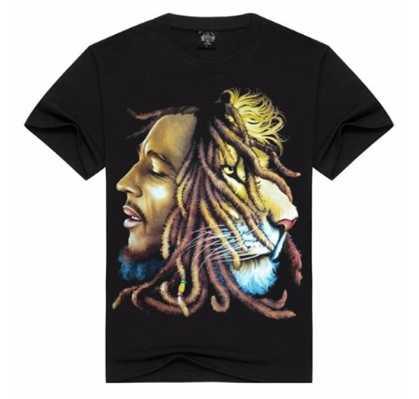 

men/womens 3d reggae originator bob marley print short sleeve funny t-shirts harajuku fitness casual shirt u1061, White;black