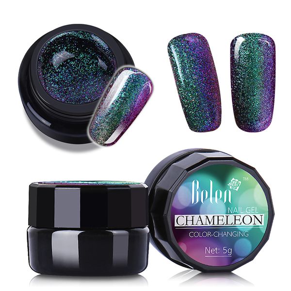 

belen nail polish chameleon uv varnish lacquer bling gels for nails acrylic paint polish chameleon color 3007 or brush pen