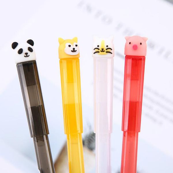 

4 pcs novelty kawaii panda pig cat gel ink pen cute pens for writing canetas escolar stationery office school supply