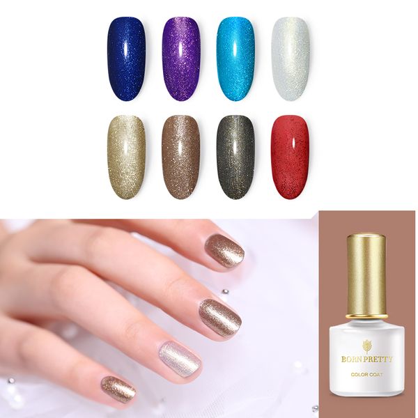 

born pretty 6ml sequins uv gel polish soak off uv gel glitter shimmer nail art lacquer manicure beauty, Red;pink